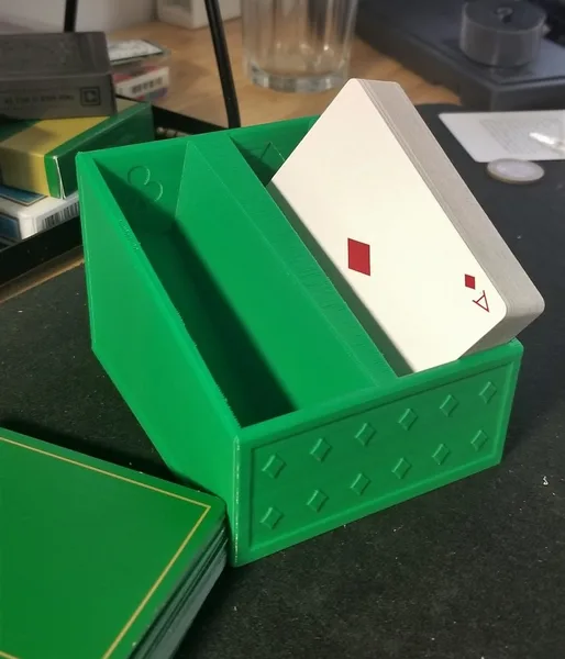 Playing Card Tray Dual Deck Auto Square Up Playing Card Holder