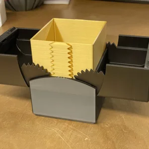 100 Card Geared Deck Box with Magnetic Latch (No Texture)