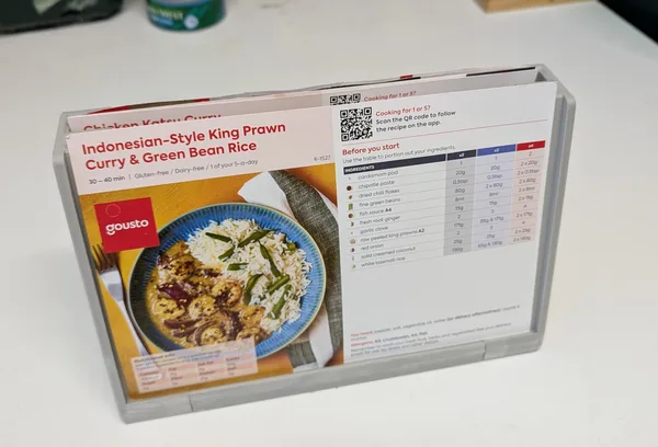Gousto Menu Card Display Stand
