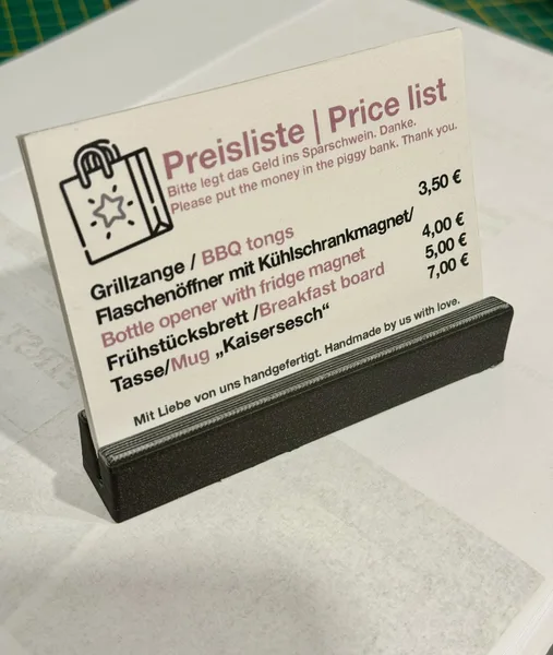 Mini Sign Holder / Small Flyer Stand / Card Display Stand for Small Paper Signs or Cards