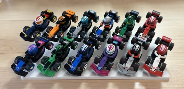 Display Stand for all 12 Lego F1 Mini Cars