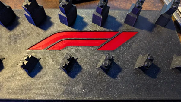 F1 Logo inserts for display stand for mini LEGO F1 cars
