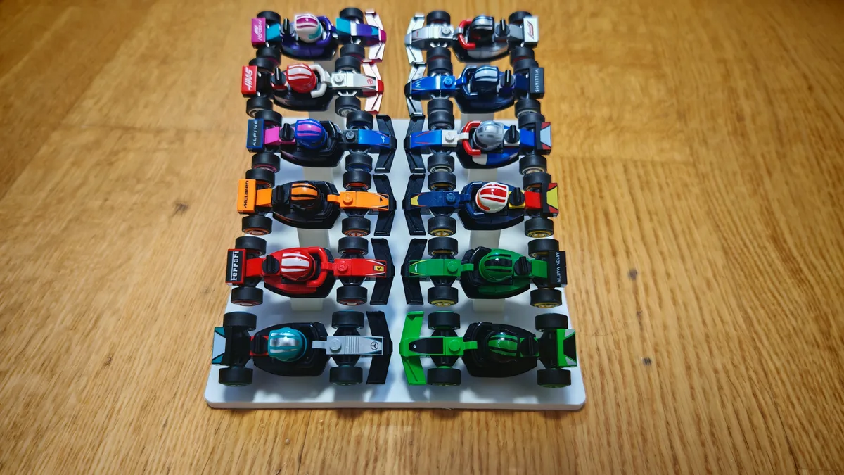 Display Stand for All 12 LEGO F1 Mini Cars