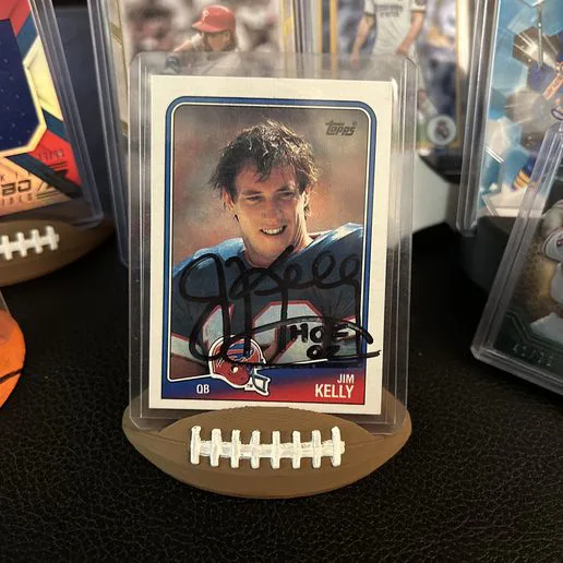 American Football Baseball Card Stand Display