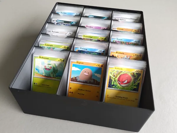 Gridfinity card sorting tray