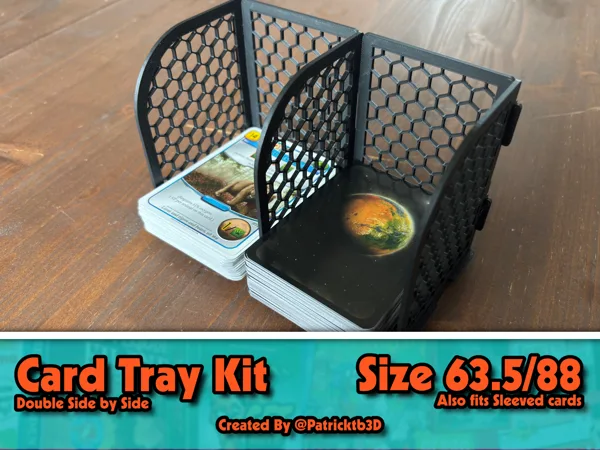 Card draw/discard Double side by side tray kit