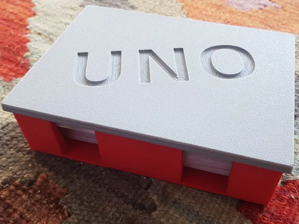 (No supports!) Lid for Card Tray Draw/Discard Uno