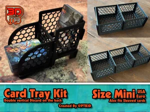 Card draw/discard double back tray kit Mini