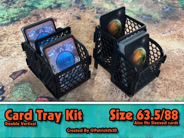 Card draw/discard tray Double Vertical kit