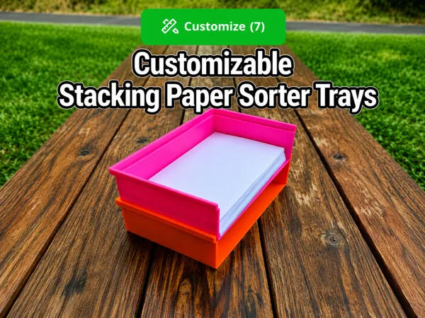 Customizable paper sorter trays