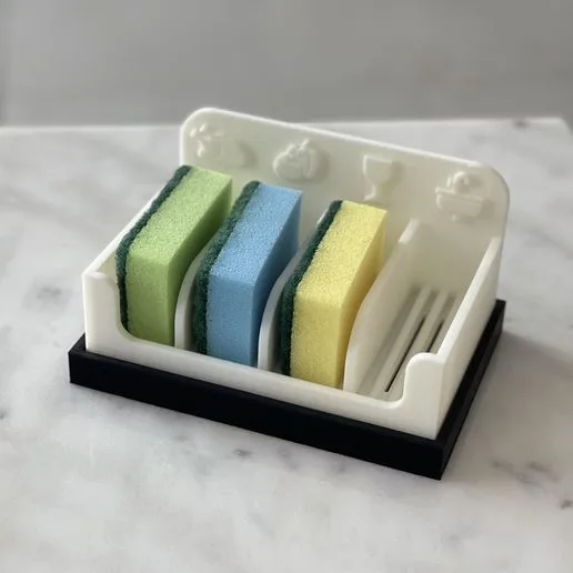 Vertical Sponge Holder with Tray