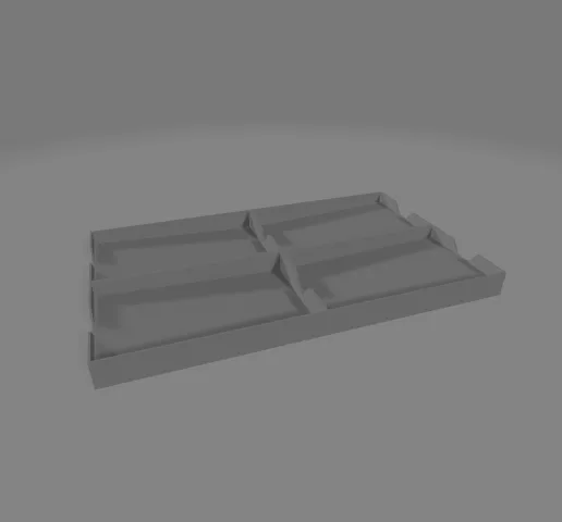 Two Deck Card Tray with Discard Slots