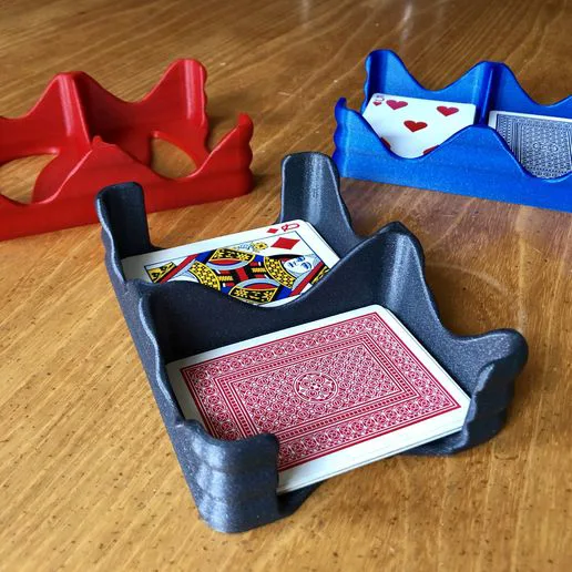 Wavy Card Tray - Dual Deck Playing Card Holder