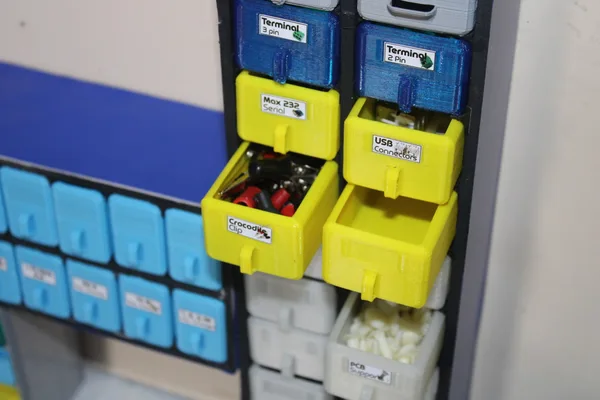 3D printed DIY Component Organizers