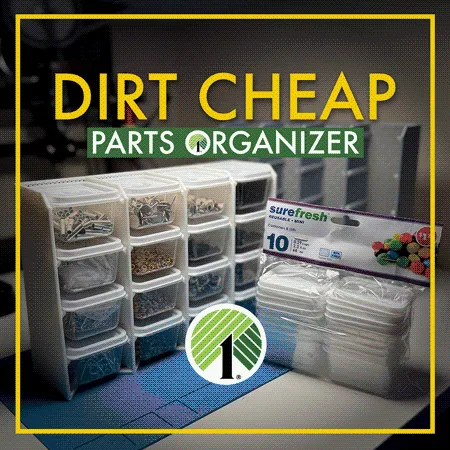Dirt Cheap Dollar Tree Parts Organizer Rack -- $5