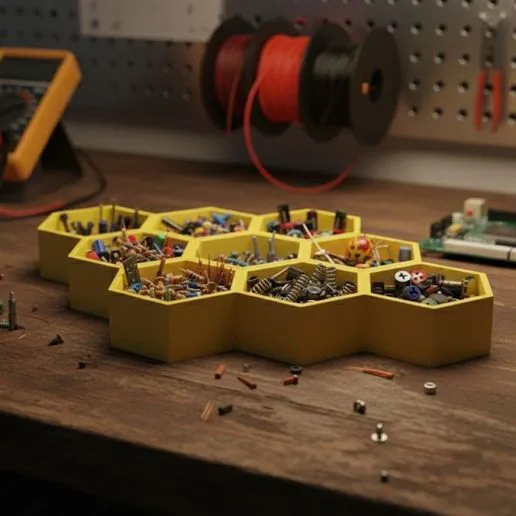 Modular Hexagonal Component Organizer - Basic