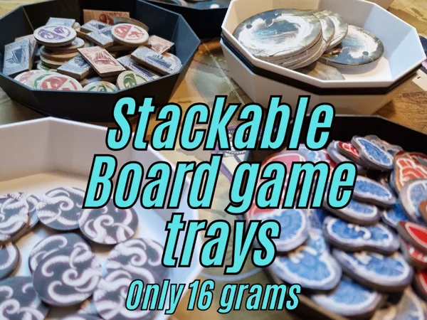 Stackable board game tray