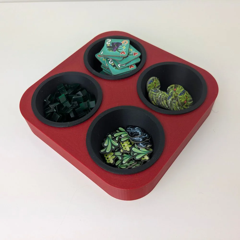 Stackable Game Token Bowls with Stable Tray