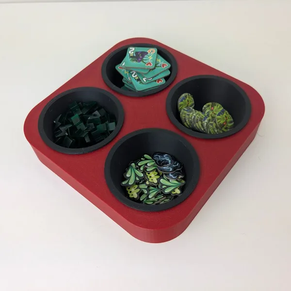 Stackable Game Token Bowls with Stable Tray