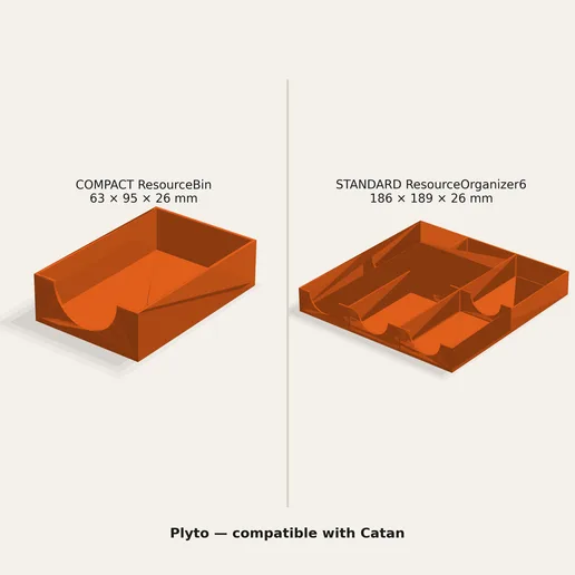 Resource Caddy for Catan — Card & Piece Organizer Trays | Compatible Accessory (No Supports)
