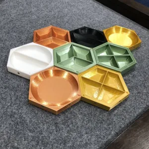Hexagonal Magnetic Stackable Token Trays or Bit Bowls