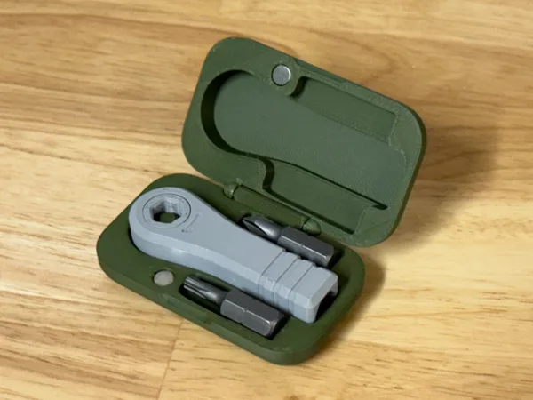 Micro EDC Ratchet Case - Magnetic, Print in Place