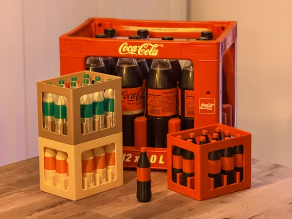 Stackable Soda Crate V2 & Bottles (Scale 1:2.5)