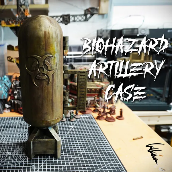 Biohazard Artillery Bomb Miniatures Carry Case