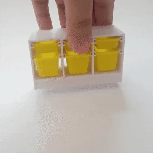 Miniature IKEA-INSPIRED TROFAST Storage Box for 1:12 Dollhouse