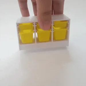 Miniature IKEA-INSPIRED TROFAST Storage Box for 1:12 Dollhouse