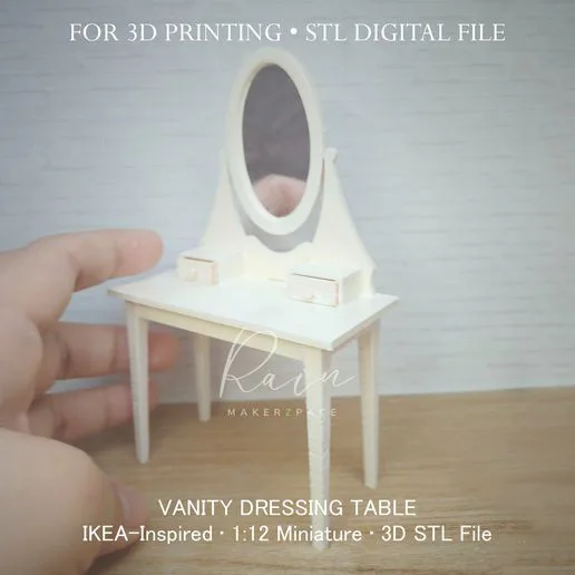 MINIATURE IKEA-INSPIRED  VANITRY DRESSER  | Miniature Furniture | Dollhouse Decor