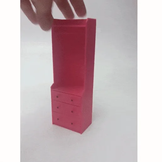 IKEA-INSPIRED HAUGA WARDROBE MINIATURE FURNITURE 3D MODEL