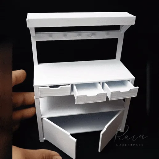 Potting Station, Miniature Potting Bench, Miniature Potting Table, Mini Pottery Barn-inspired Furniture for 1:12 Dollhouse,
