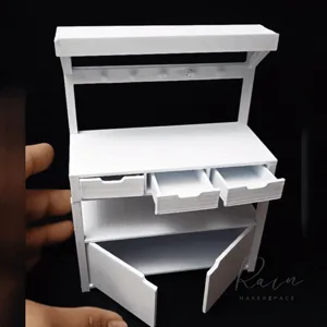 Potting Station, Miniature Potting Bench, Miniature Potting Table, Mini Pottery Barn-inspired Furniture for 1:12 Dollhouse,