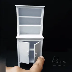 Miniature IKEA-inspired Brusali High Cabinet for 1:12 Dollhouse, Miniature Dollhouse Cabinet, IKEA Dollhouse Furniture