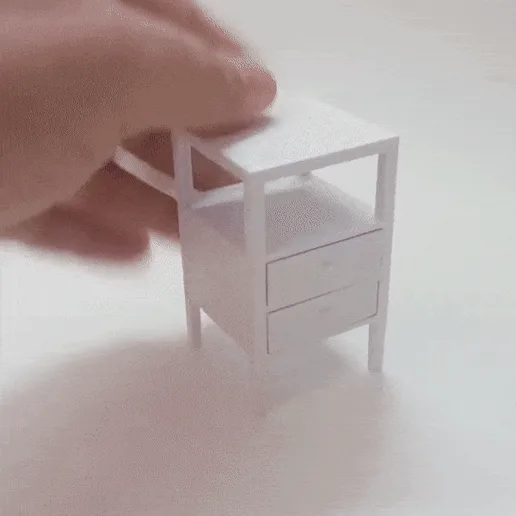 Miniature Nightstand for 1:12 Dollhouse, 1 12 Dollhouse Nightstand, Michelle Nightstand From Williams Sonoma Replica