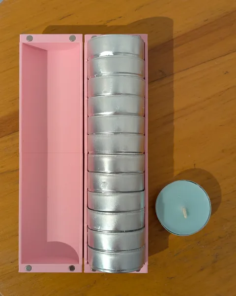 Tealight Candle Magnetic Storage Box