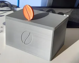 coffee storage box with magnetic closure