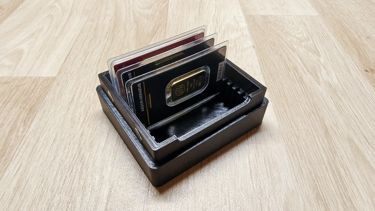 Box na zlaté slitky - Gold bullion magnetic storage