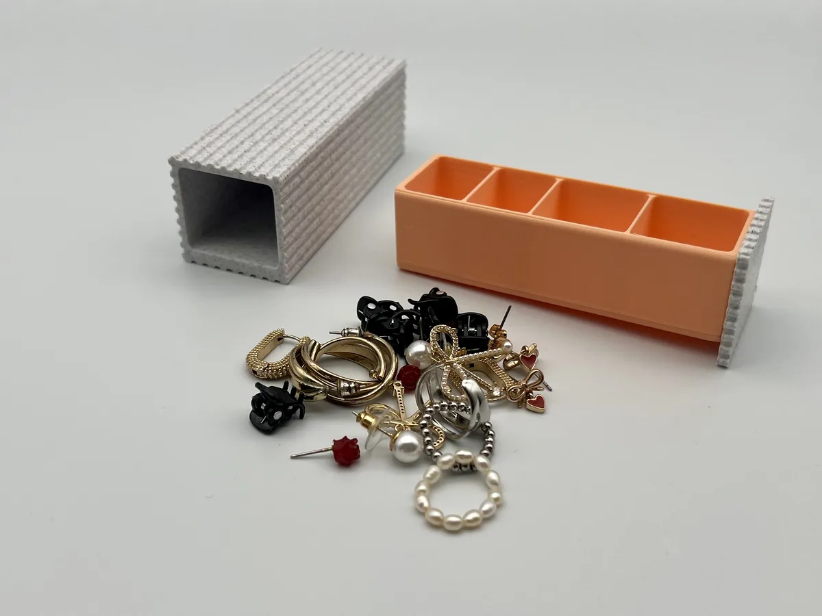 Magnetic Travel Case with Hidden Opening – Secret Storage Box with 4 Compartments