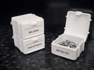 Stackable Small Parts Storage Box (Print-in-Place)
