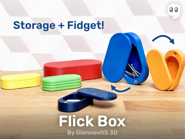 Flick Box (fidget storage to-go magnetic edc)