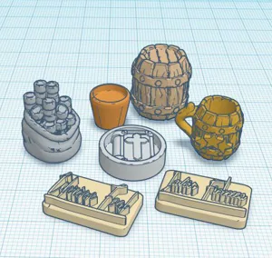 Taverns of Tiefenthal 3d player upgraded tokens