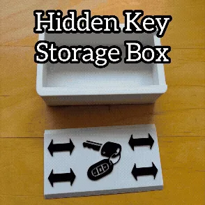 Hidden Key Storage Box – Magnetic Sliding Lid Organizer