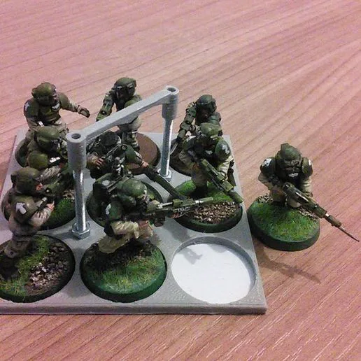Transportation tray for 25mm base miniatures