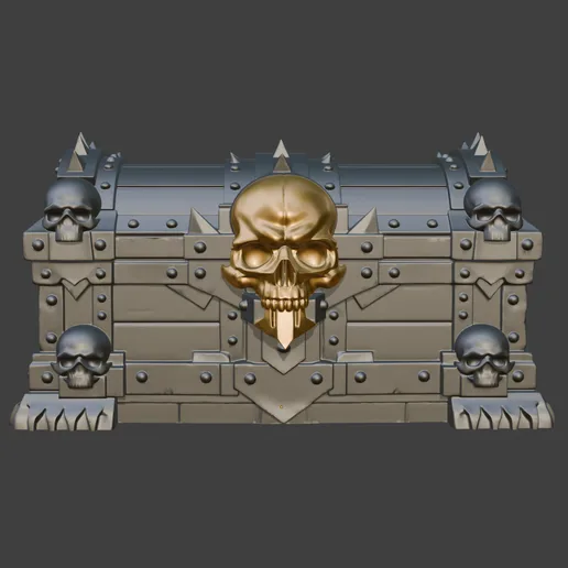 💀 Skeleton Chest – Magnetic Lid Storage Box