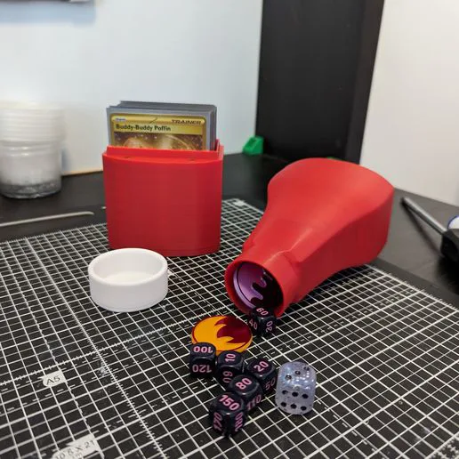 Ketchup bottle 60 Card magnetic deck box (with added storage)