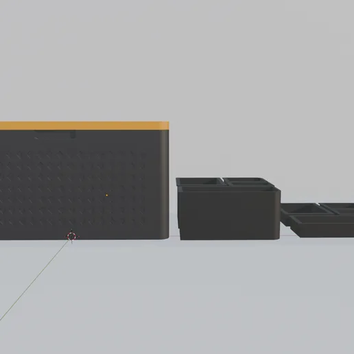 Caja de Almacenamiento Modular con Cierre Magnético y Divisores de Profundidad / Modular Storage Box with Magnetic Lid and Customizable Depth Inserts