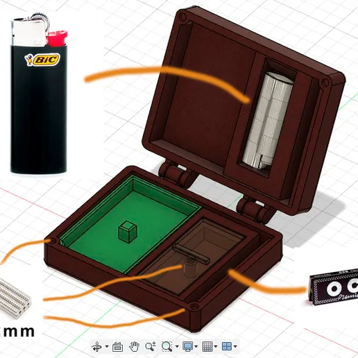 NEW!!! BOX WEED - MINI BIC - OCB - MARIJUANA KIT BOX - HOLDER
