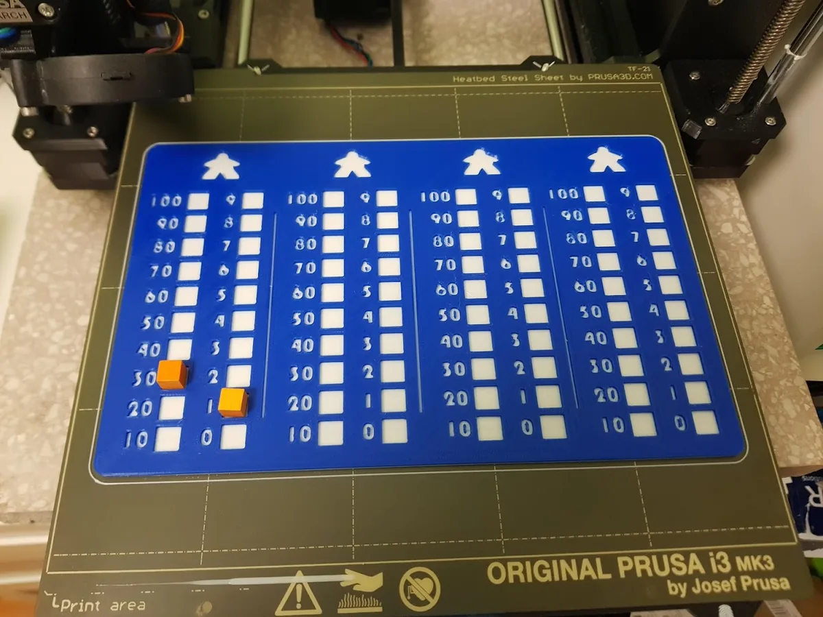Board game score tracker